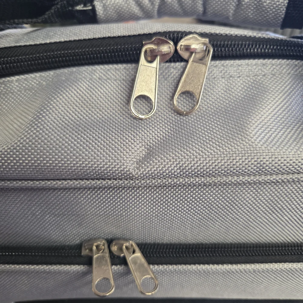 Gray & Black Men’s Laptop Briefcase